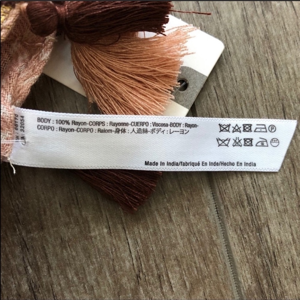 NWT Anthropologie Gold Peach Giza Infinity Scarf - Picture 8 of 13